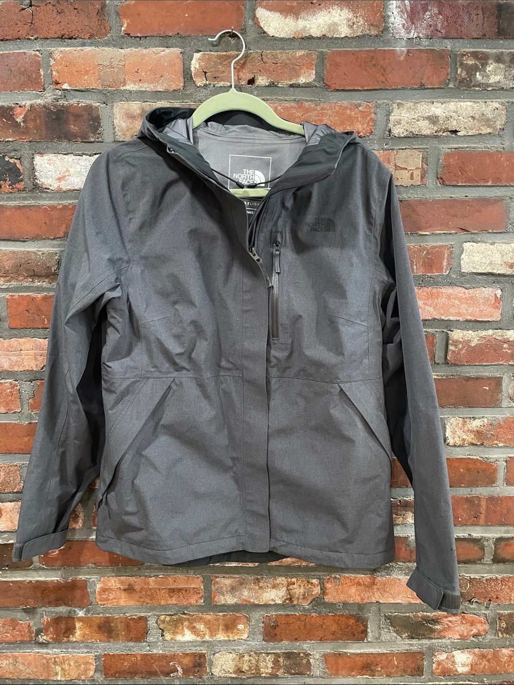 The North Face Charcoal Hooded Rain Jacket